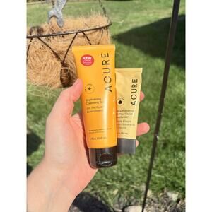 Acure Brightening Cleansing Gel Ultra Hydrating Facial Moisturizer Skincare Set